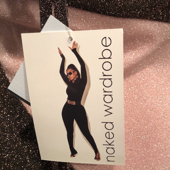 NWT Naked Wardrobe two tone dress. Size M - Picture 7 of 9